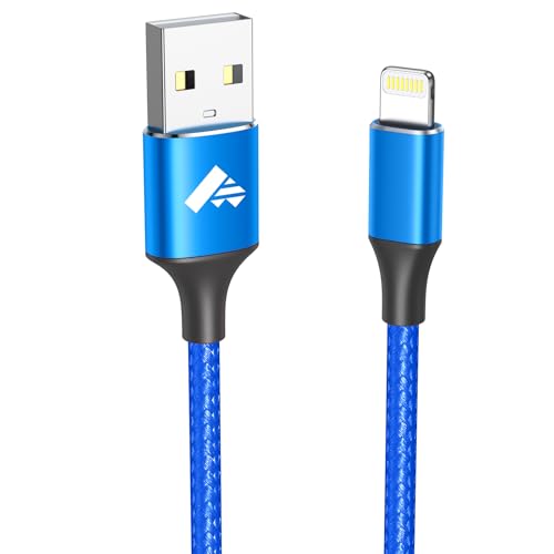 Aioneus iPhone Ladekabel, Lightning Kabel 1M iPhone Kabel MFi Zertifiziert iPhone Schnellladekabel Nylon USB Ladekabel für iPhone 14 13 12 11 Pro Max Mini XS XR X 8 7 6 6s Plus 5 SE 2020,iPad von Aioneus