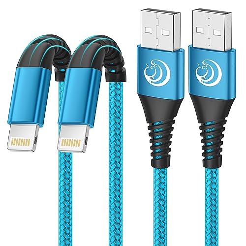 Aioneus iPhone Ladekabel, Lightning Kabel [2Pack 2M] Ladekabel iPhone Schnellladekabel MFi Zertifiziert USB auf Lightning Kabel für iPhone 14 Plus 13 Pro Max 12 Mini 11 Pro XS XR X 8 7 6 6s Plus 5 SE von Aioneus