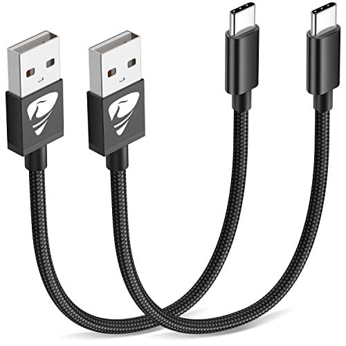 Kurzes USB-Kabel C [0,5 m/2 Stück] USB-Kabel C Schnellladung 3 A Kabel Ladegerät Typ C geflochten USB-Kabel auf USB C für Samsung Galaxy S20 S21 S22 S23 S9 S10 A32 A40 A42 A60 A70 A72 A90, PS5, Switch von Aioneus
