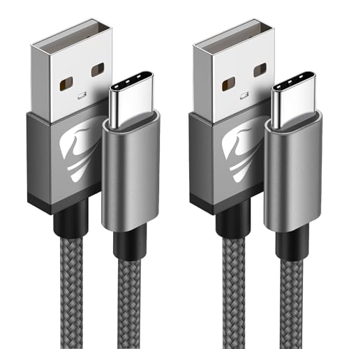USB C Kabel, [2 Stück 3M] Ladekabel USB C Schnellladekabel Nylon Geflochten USB Typ C Kabel Usbc Handy Ladekabel für Samsung Galaxy S20 Fe S22 S23 A54 5g, USB auf USB C Kabel für iPhone 15 16 Pro Max von Aioneus
