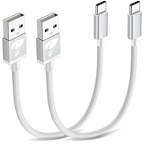 USB C Kabel, [2Stück 0.5M] Handy Ladekabel USB C Schnellladekabel Nylon USB auf USB C Kabel für Samsung Galaxy S23 S22 S24 Ultra, Usbc Ladekabel für iPhone 15 16 Pro Max Plus iPad Google Pixel Xiaomi von Aioneus