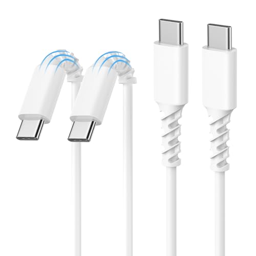 USB C Kabel, 60W USB C auf USB C Fast Kabel, PD 3.0 Schnellladekabel USB C Ladekabel kompatibel mit iPhone 16 15 Pro 14 Samsung Galaxy S25 S24 S23 Pixel 7 iPad Pro MacBook Air Tablets[2Stück 2M+2M ] von Aioneus