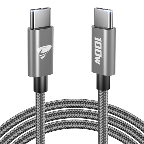 USB C USB C Kabel, 100W 5A Schnellladekabel Usbc 2M Ladekabel Nylon Kabel Typ C auf Typ C für iPhone 15 Pro Max/Plus iPad Pro/Air MacBook Samsung Galaxy S23 S22 S24 von Aioneus