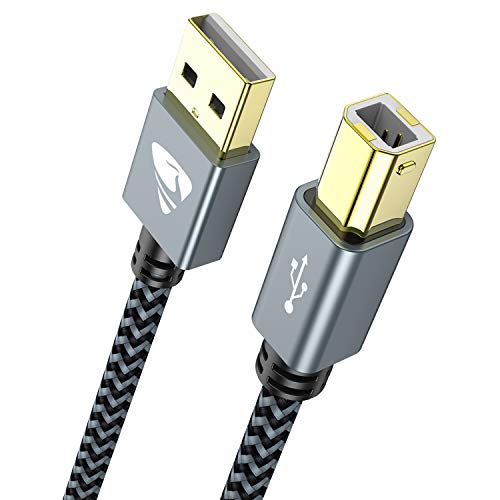 USB Druckerkabel【2M】,USB 2.0 Typ B Kabel USB A auf USB B Drucker Kabel PC Printer Cable Druckerkabel für HP, Canon, Epson, Samsung, pixma, Dell, Lexmark, Xerox, Brother von Aioneus