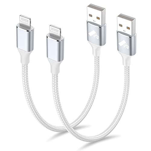 iPhone Ladekabel, [2 Stück, 0.3M] Lightning Kabel MFi Zertifiziert iPhone Kabel Nylon Schnellladekabel iPhone kurz USB Ladekabel für iPhone 13 12 11 Pro Max Mini XR XS X 10 8 7 6s 6 Plus 5S 5 SE 2020 von Aioneus