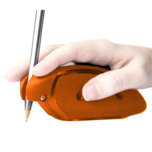 Aipeeo,Schreibhilfe,Bleistiftgriffe für Die Handschrift,Schreibhilfe für Stift Kinder,Bleistifthalter für Rechts und Linkshänder,Schreiben Haltungskorrektur Werkzeug,Stiftehalter Kinder(Orange) von Aipeeo
