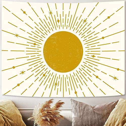 Aipon Boho Sun Tapisserie Vintage Retro Sonnenuntergang Regenbogen Wandteppiche für Schlafzimmer Klassenzimmer Ästhetisch Gelb 70er Jahre Sonnenaufgang Wandteppich Wandbehang für Wohnzimmer Wohnheim Aipon Boho Sun Tapisserie Vintage Retro Sonnenuntergang Regenbogen Wandteppiche für Schlafzimmer Klassenzimmer Ästhetisch Gelb 70er Jahre Sonnenaufgang Wandteppich Wandbehang für Wohnzimmer Wohnheim von Aipon