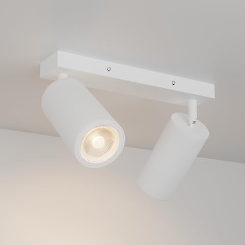 Aipsun Deckenstrahler 2 Flammig weiss, GU10 Deckenlampe Strahler Schwenkbar, Spotleuchte Drehbar Deckenspots für Küche, Schlafzimmer, Wohnzimmer, Flur, Ohne Leuchtmittel von Aipsun