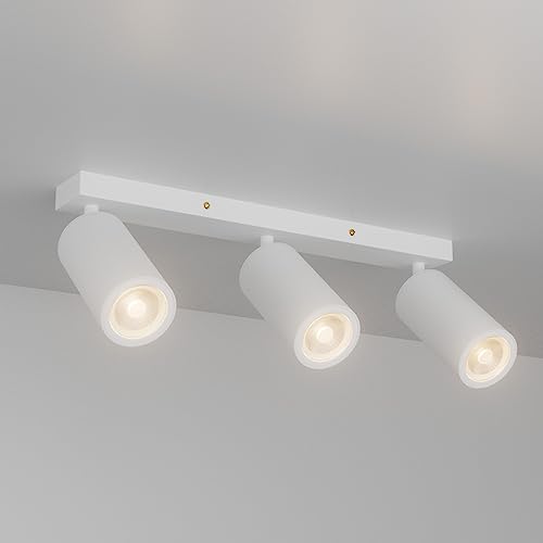 Aipsun Deckenstrahler 3 Flammig weiss, GU10 Deckenlampe Strahler Schwenkbar, Spotleuchte Drehbar Deckenspots für Küche, Schlafzimmer, Wohnzimmer, Flur, Ohne Leuchtmittel von Aipsun