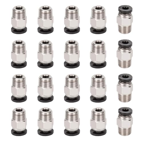 Aiqeer 20 Stück 3D Drucker PC4-M10 Pneumatik Verbinder, PC4-M10 Pneumatik Gerade Verbinder Aiqeer 20 Stück 3D Drucker PC4-M10 Pneumatik Verbinder, PC4-M10 Pneumatik Gerade Verbinder von Aiqeer