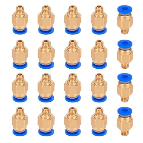Aiqeer 20 Stück 3D Drucker PC4-M6 Pneumatik Verbinder, PC4-M6 Pneumatik Schnellverbinder Aiqeer 20 Stück 3D Drucker PC4-M6 Pneumatik Verbinder, PC4-M6 Pneumatik Schnellverbinder von Aiqeer