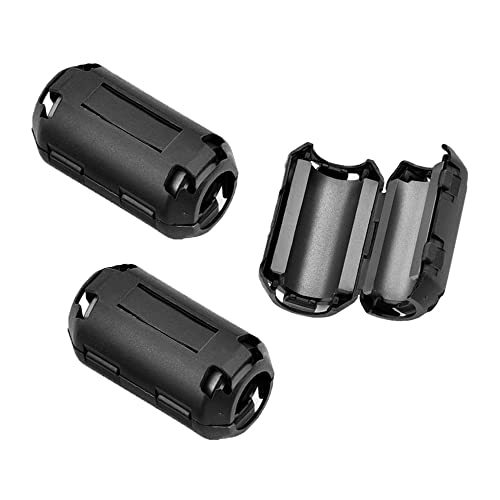 Aiqeer 3 Stück Ferrite Ring Cores, Ferrit Ringkern Cable-Clip, RFI EMI Entstörfilter Ferritfilter, Klappferrit Ferritkern, Anti-Interferenz Hochfrequenzfilter (13 mm Innendurchmesser) von Aiqeer