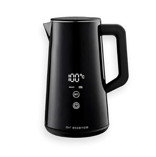 lektrischer Wasserkocher Air Essence LuminaTi PRO, Kettle, Leistung 1500W, Fassungsvermögen 2L, wasserkocher klein schwarz, wasserkocher mit temperatureinstellung von Air Essence