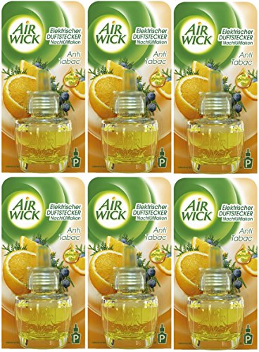 6 x Airwick Duftkerzen-Nachfülleinsatz 19 ml Nachfüller (Anti-Tabak) von Air Wick