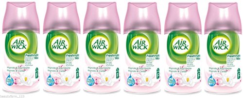 6x 250 ml Air Wick Freshmatic Max Nachfüller Airwick Duft frischer Magnolie & kirschblüte / Magnolia & cherry Blossom von Air Wick