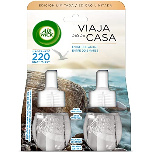 Air Wick Elektrisch — Automatische Nachfüllpackungen für elektrische Lufterfrischer, Home Essence mit Oasis Turquoise Duft, 19 ml, 2 Stück (1 Packung) von Air Wick