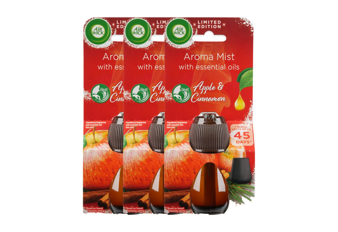 Air Wick Raumduft 3 x Air Wick Essential Mist Aroma Öl Erfrischung Nachfüller für Diffus von Air Wick