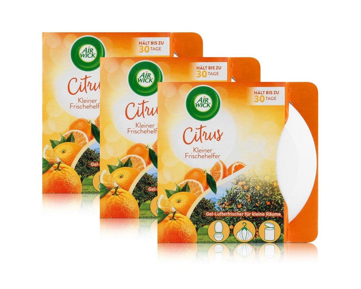 Air Wick Raumduft Air Wick Gel-Lufterfrischer Kleiner Helfer Citrus - Raumduft (3er Pack von Air Wick