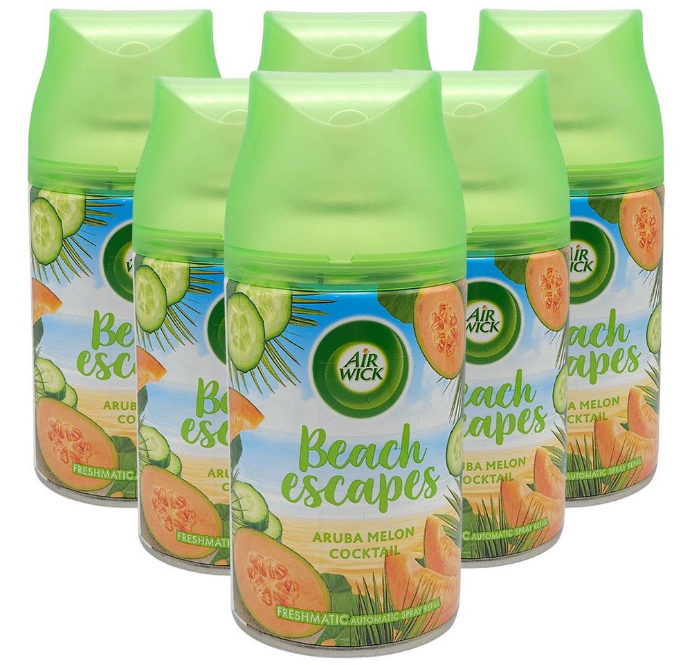 Air Wick Raumduft Beach Escapes Aruba Melon Cocktail (6 x 250ml, 6-St), AirWick Freshmatic Nachfüller von Air Wick