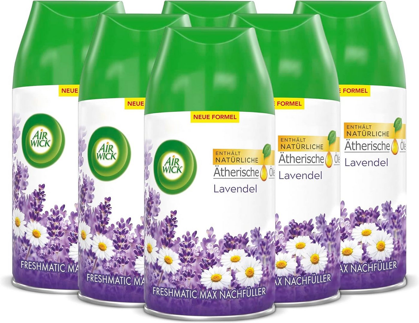 Air Wick Raumduft Freshmatic Max (Spar-Pack, 6-St., Raumspray), Lavendel Nachfüller von Air Wick