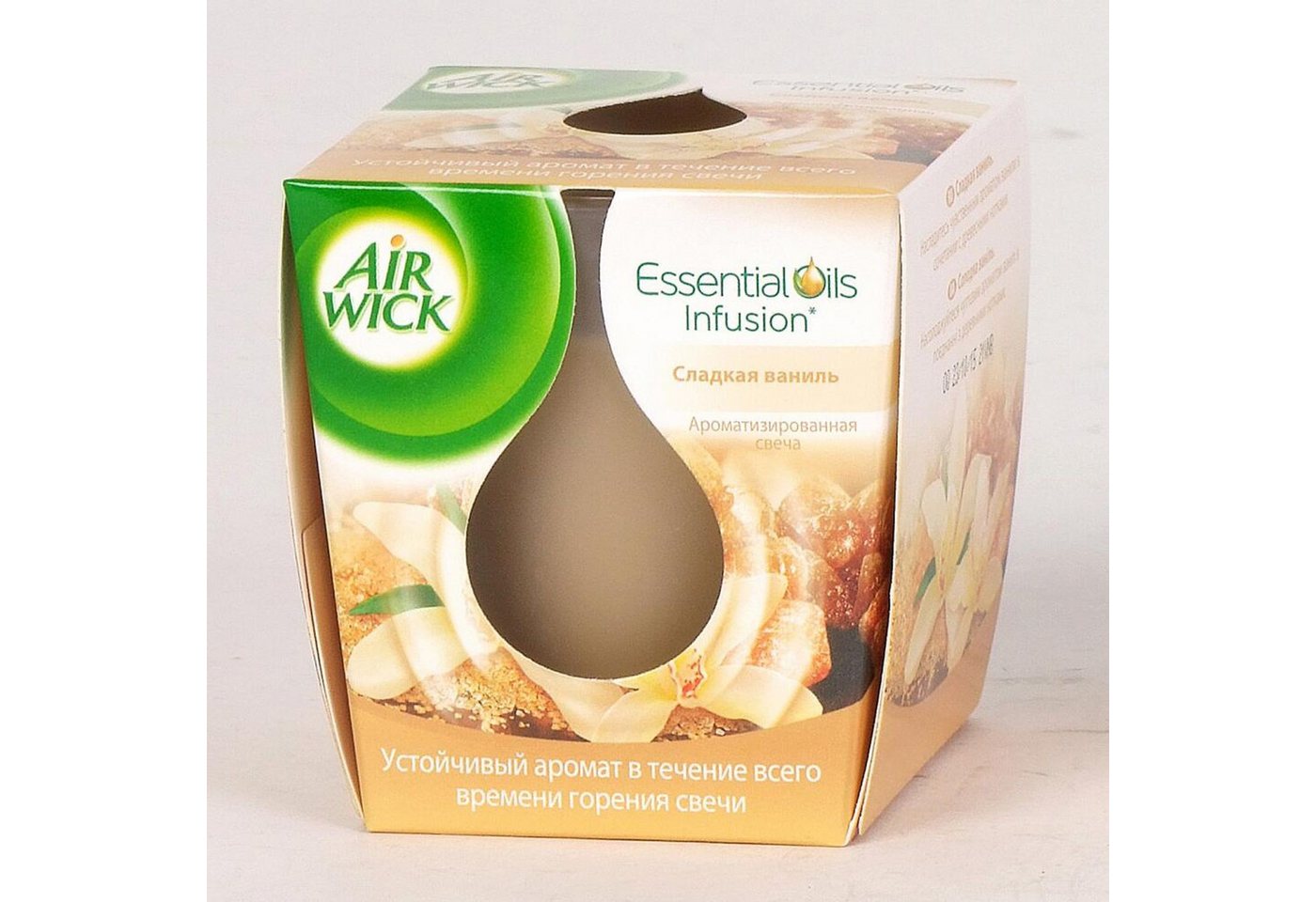 Air Wick Tafelkerze 6x Airwick Duftkerzen Vanilla Brown Sugar 105g Raumdüfte Innen Glas (6-tlg) von Air Wick