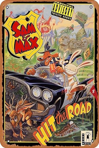 AirBnk Wanddekor-Schild – Sam and Max: Hit The Road Poster – 20,3 x 30,5 cm Vintage-Look Metallschild, Bar, Man Cave, Kunstdekoration von AirBnk