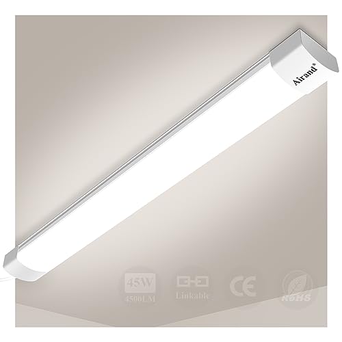 Airand Led Röhre 45W 4500LM 150CM Verknüpfbar Feuchtraumleuchte Led IP66 Wasserfest Led Werkstattlampe Leuchte für Garage Keller Werkstatt Feuchtraum Bad Büro Warenhaus Hobbyraum,Neutralweiß 4000K von Airand