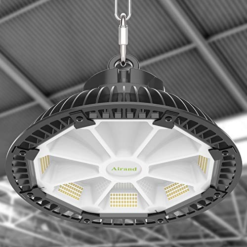 Airand Hallenbeleuchtung LED Hallenstrahler 150W LED Industrielampe UFO IP65 Wasserdicht Reflektionsdesign LED Werkstattlampe 21000LM LED High Bay Licht für Warenhaus Garage 5500K Kaltweiß von Airand