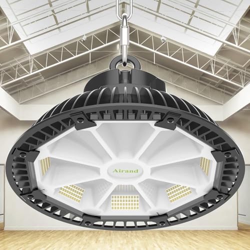 Airand Hallenstrahler LED Hallenbeleuchtung 200W LED Industrielampe UFO 28000LM Hallenleuchte LED Werkstattlampe IP65 Wasserdicht LED High Bay Licht für Garage Terrasse Baustellen Halle Scheune 5500K Airand Hallenstrahler LED Hallenbeleuchtung 200W LED Industrielampe UFO 28000LM Hallenleuchte LED Werkstattlampe IP65 Wasserdicht LED High Bay Licht für Garage Terrasse Baustellen Halle Scheune 5500K von Airand