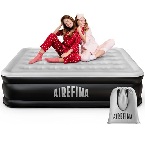Airefina Luftbett 2 Personen mit Integrierter Pumpe, Luftmatratze Selbstaufblasend in 3 Minute, Premium Gästebett, Aufblasbare Matratze für Camping & Heimgebrauch - 203 x 152 x 46cm Airefina Luftbett 2 Personen mit Integrierter Pumpe, Luftmatratze Selbstaufblasend in 3 Minute, Premium Gästebett, Aufblasbare Matratze für Camping & Heimgebrauch - 203 x 152 x 46cm von Airefina
