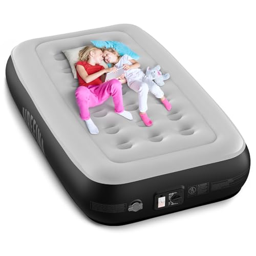 Airefina Luftbett 1 Person, Aufblasbare Matratze mit Integrierter Pumpe, Luftbett Selbstaufblasend in 2 Minuten, 33cm Tragbare Luftmatratze mit Aufbewahrungstasche für Camping, Reise, Heimgebrauch von Airefina