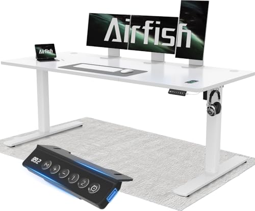 Airfish Höhenverstellbarer Schreibtisch 160x70cm mit USB-Buchse, Elektrischer Schreibtisch mit Memory Funktion,Computertisch, Ergonomischer Steh-Sitz Tisch, 73-118cm,Weiß Airfish Höhenverstellbarer Schreibtisch 160x70cm mit USB-Buchse, Elektrischer Schreibtisch mit Memory Funktion,Computertisch, Ergonomischer Steh-Sitz Tisch, 73-118cm,Weiß von Airfish