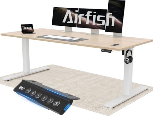 Airfish Höhenverstellbarer Schreibtisch 180x80cm Mit USB-Buchse, Elektrisch Mit Memory Funktion, 73-118cm, Beige Airfish Höhenverstellbarer Schreibtisch 180x80cm Mit USB-Buchse, Elektrisch Mit Memory Funktion, 73-118cm, Beige von Airfish