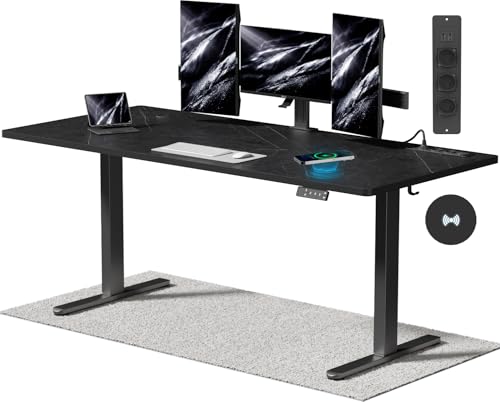 Airfish Höhenverstellbarer Schreibtisch mit Kabelloser Ladestation und Steckdose mit USB 180 x 80cm Computertisch Elektrisch Stehtisch mit 3-Funktions-Memory und Funktion zur Ermüdungs-Erinnerung Airfish Höhenverstellbarer Schreibtisch mit Kabelloser Ladestation und Steckdose mit USB 180 x 80cm Computertisch Elektrisch Stehtisch mit 3-Funktions-Memory und Funktion zur Ermüdungs-Erinnerung von Airfish