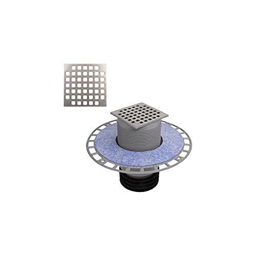 Airfit Profi-Plus Bodenablauf (Ablaufrost aufliegend) mit Dichtungsflansch DN 110/90/50 und Spitzende DN 110, 60202BA von Airfit GmbH & Co. KG