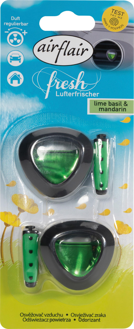 airflair Lufterfrischer Clip Double Diffusor Lime Basil & Mandarin von Airflair