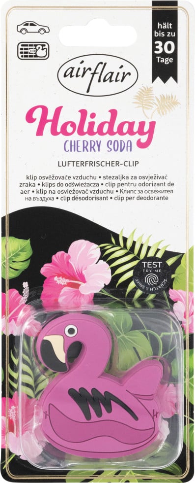 airflair Lufterfrischer Clip Holiday Flamingo Cherry Soda airflair Lufterfrischer Clip Holiday Flamingo Cherry Soda von Airflair