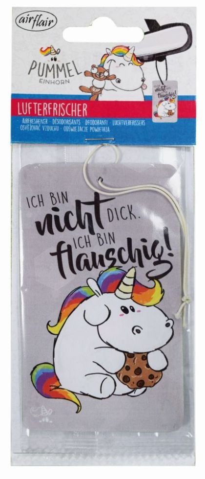 airflair Papierlufterfrischer Pummeleinhorn flauschig Bubblegum airflair Papierlufterfrischer Pummeleinhorn flauschig Bubblegum von Airflair