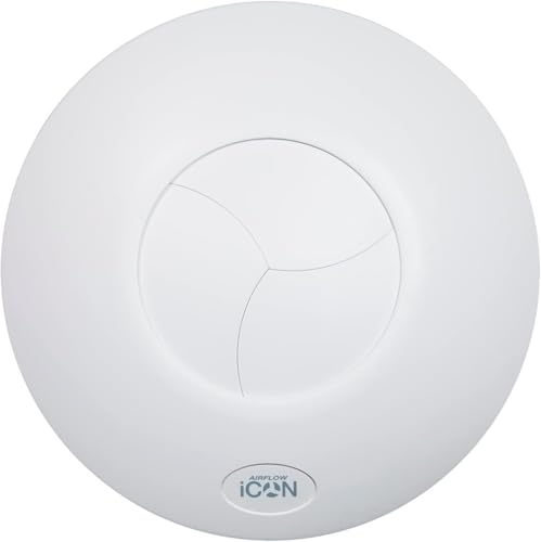 Airflow® iCON 30 Badlüfter Abluftventilator – 100mm/4 | 33 l/s Luftstrom, Energieeffizient 10,7W, Leiser Iris-Verschluss, PIR- & Timer-Module separat erhältlich | 3 Jahre Garantie von Airflow