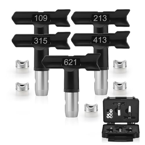 Airless SJG 5 Stück Farbsprühspitzen, wendbare Sprühspitze, Airless Sprühdüsen Spitzen Airless Sprayer Sprühmaschine Teile verpackt in Boxen für Häuser Gebäude Garten Decks Zäune (Rucksack-2) Airless SJG 5 Stück Farbsprühspitzen, wendbare Sprühspitze, Airless Sprühdüsen Spitzen Airless Sprayer Sprühmaschine Teile verpackt in Boxen für Häuser Gebäude Garten Decks Zäune (Rucksack-2) von Airless SJG