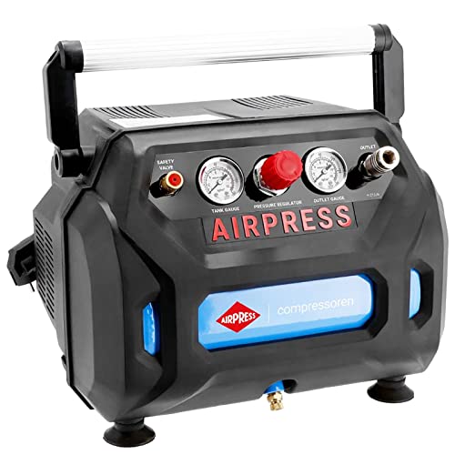 Druckluftkompressor Kolbenkompressor ölfrei 1,5 PS 6 Liter 8 bar Luftdruck von Airpress