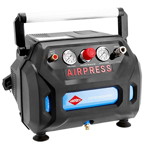 Druckluftkompressor Kolbenkompressor ölfrei 1,5 PS 6 Liter 8 bar Luftdruck von Air Press