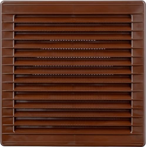 AirRoxy Lüftungsgitter 100mm - Abluftgitter mit Insektenschutz - Luftrichtung nach Unten - Lüftergitter mit Modernes Design Braun AirRoxy Lüftungsgitter 100mm - Abluftgitter mit Insektenschutz - Luftrichtung nach Unten - Lüftergitter mit Modernes Design Braun von Airroxy