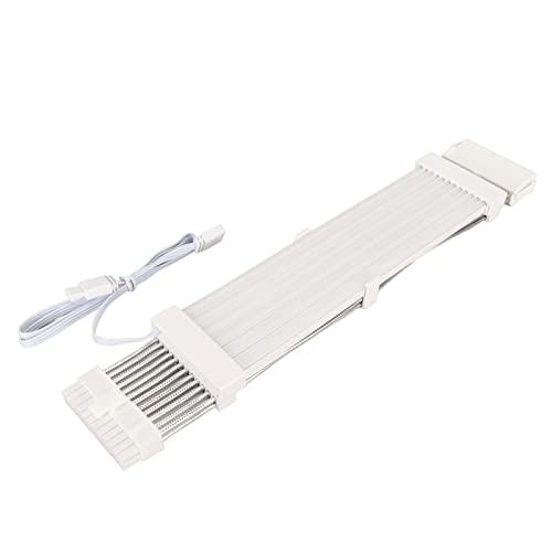 Airshi Motherboard-Stromversorgungskabel, Verlängerungshülsenkabel, ARGB, Biegbar, Plug-and-Play, Einfache Installation für PC (24PIN) von Airshi