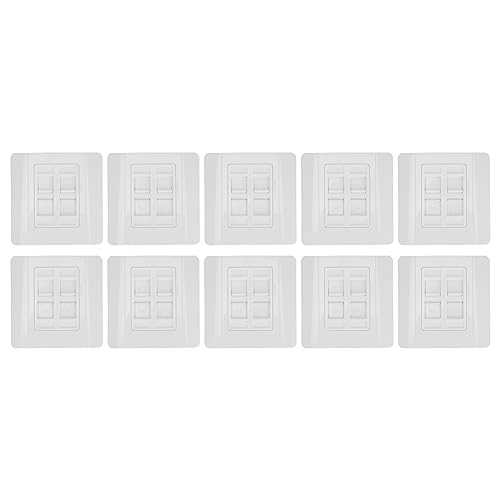 Airshi Netzwerkmodul-Panel, Staubdichtes Netzwerkmodul-Buchsenfeld 4 Hochtemperaturbeständige Flexible Ports Unterstützen RJ45 RJ11-Netzwerkmodul Zur Identifizierung von Airshi