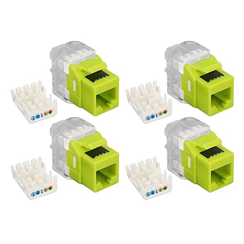 Airshi RJ45-Ethernet-Modul, Ungeschirmtes RJ45-Cat6-Netzwerkmodul, Verhindert Störungen, 180-Grad-stanzfrei, für Heimwerker-Projekte von Airshi