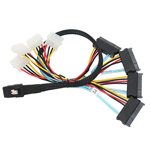 Airshi Serial ATA-Kabel, 12 Gbit/s Serial ATA-Adapterkabel, PVC, Geringer Verlust, SATA8087 SFF8482, Geringe Wärmeentwicklung für Gerät (1 m / 3,3 Fuß) von Airshi