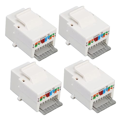 Airshi Ungeschirmtes Cat6-Netzwerkmodul, 50 90-Grad-RJ45-Cat6-Module für die Netzwerkkommunikation von Airshi