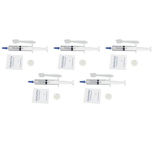 Airshi Wärmeleitpaste, Sicher, Zuverlässig, Weit Verbreitet, Giftig, Metallfrei, Starke Haftung, 5 Stück Wärmeleitpaste für Chipsatz (10 ml, 0,53 Unzen) von Airshi