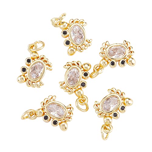 Airssory 3 Stück Kawaii Marine Tier Krabbe Charm Micro Pave Clear Cubic Zirkonia Charms for DIY Jewelry Making von Airssory